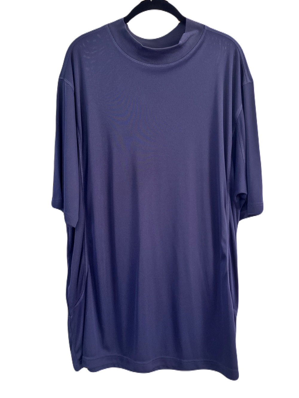 Adidas Navy Blue Clima Cool Mock Neck T Shirt, Size XXL